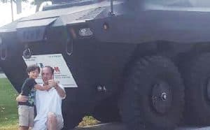ARM Security Systems armored military vehicle at a local Maryland community car show event